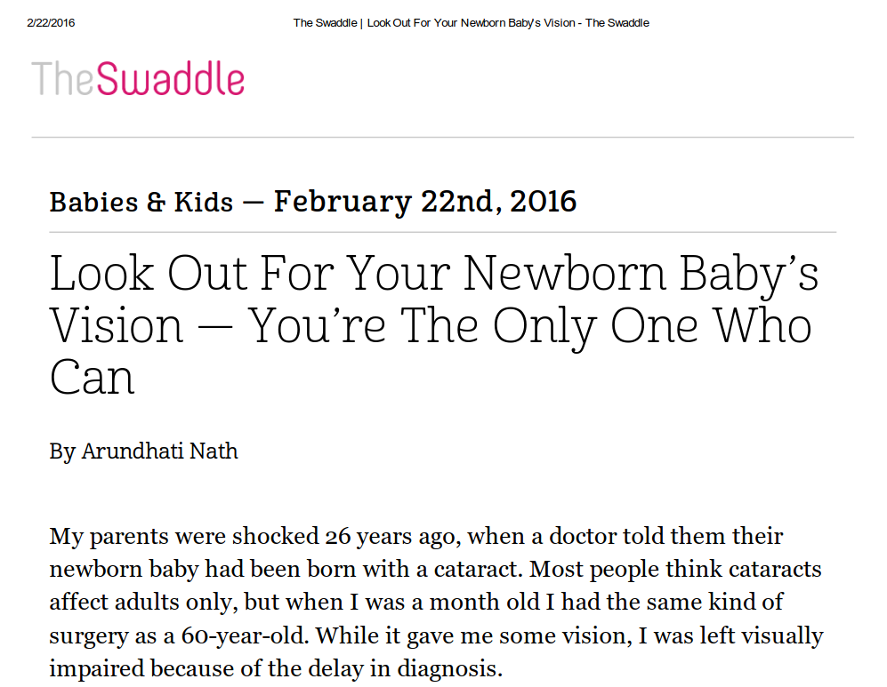 Look Out For Your Newborn Baby's Vision — You're The Only One Who Can