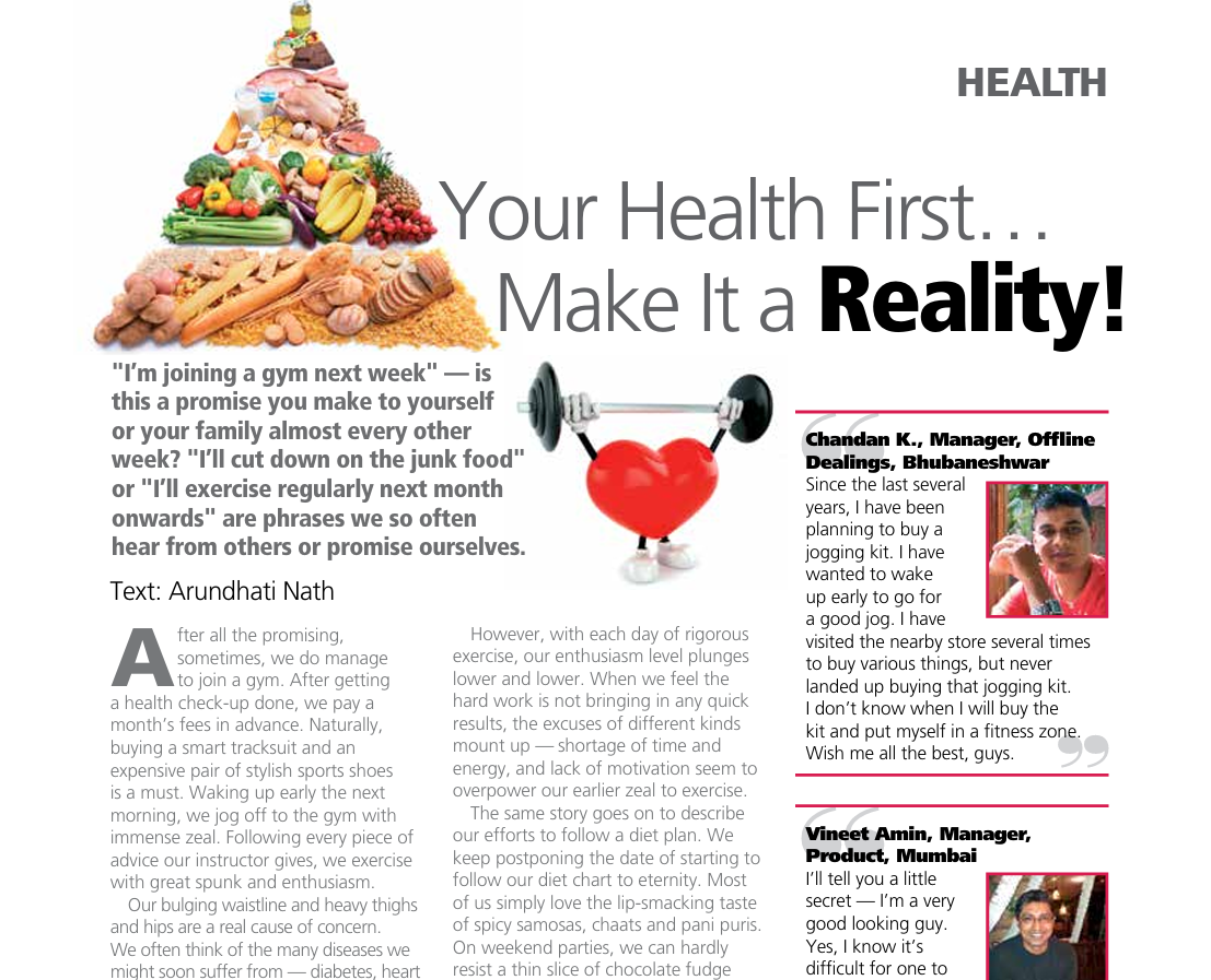 Your health first, make it a reality!